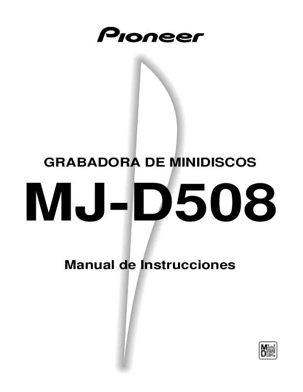 Mode d'emploi PIONEER MJ-D508