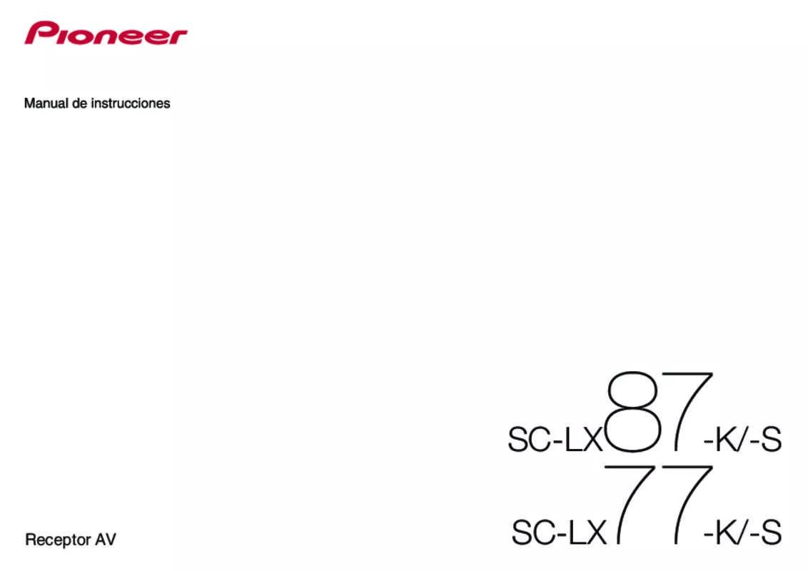 Mode d'emploi PIONEER SC-LX87-S