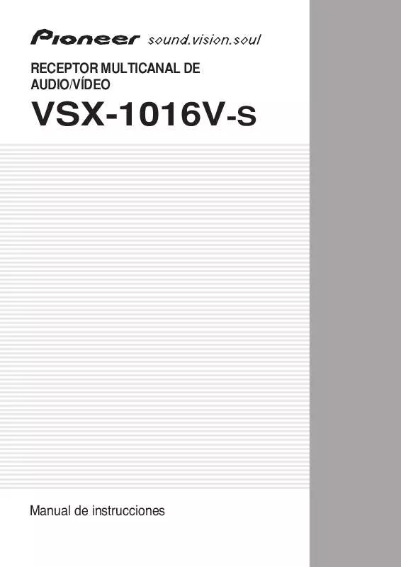 Mode d'emploi PIONEER VSX-1016V-S