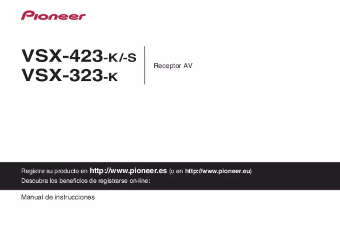 Mode d'emploi PIONEER VSX-423-S