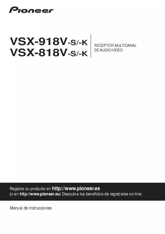 Mode d'emploi PIONEER VSX-918V-K
