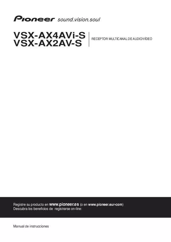 Mode d'emploi PIONEER VSX-AX2AV-S
