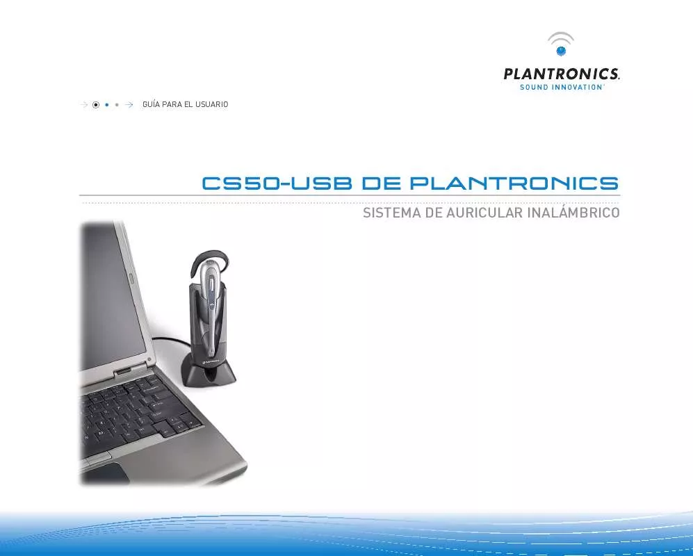 Mode d'emploi PLANTRONICS CS60-USB