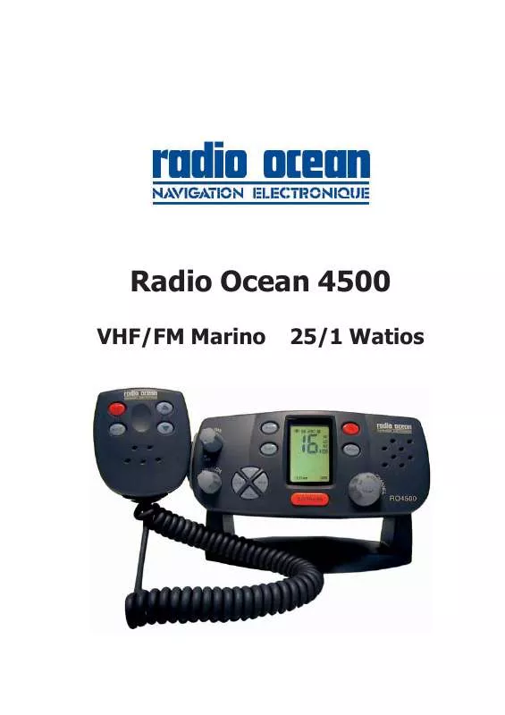 Mode d'emploi RADIO OCEAN 4500
