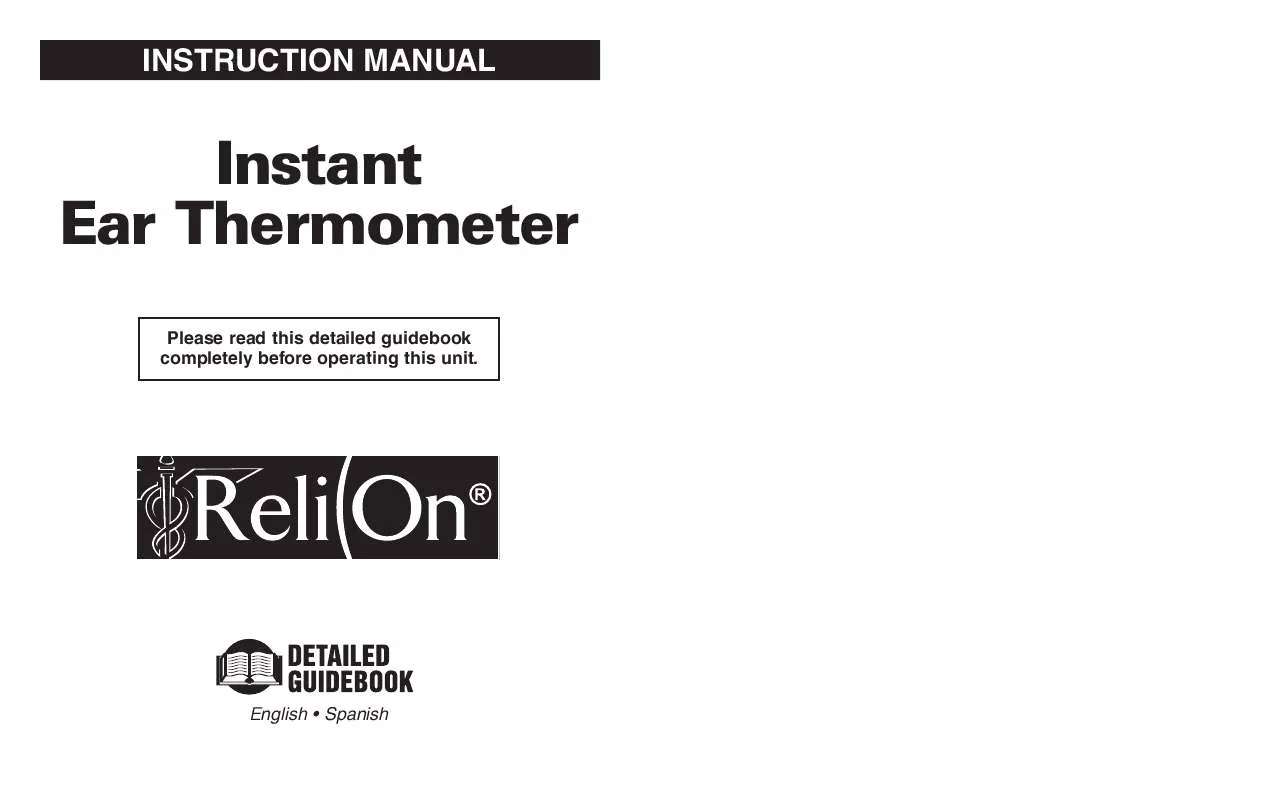 Mode d'emploi RELION INSTANT EAR THERMOMETER