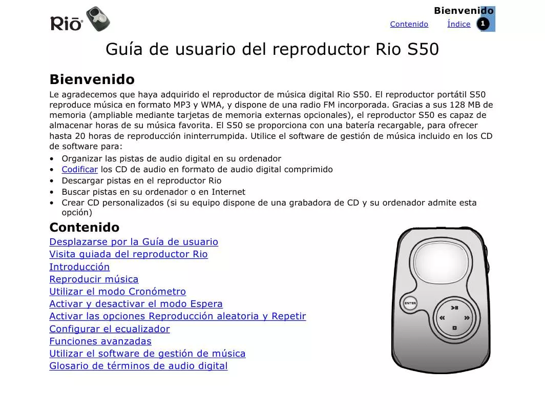 Mode d'emploi RIO S50