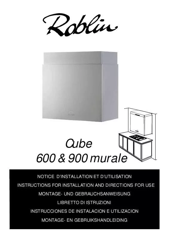 Mode d'emploi ROBLIN CUBE 900 MURALE