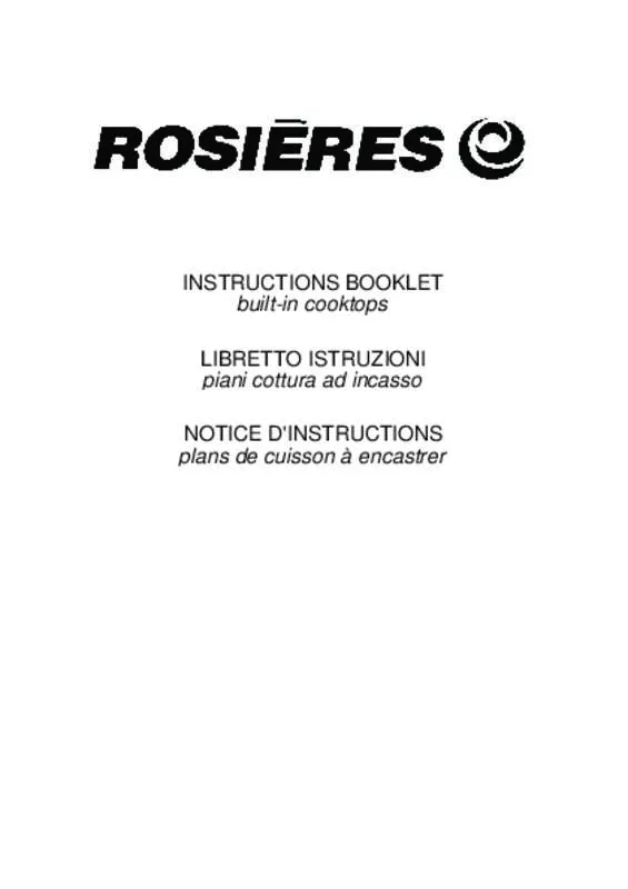 Mode d'emploi ROSIERES RDE342RB
