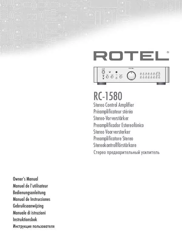 Mode d'emploi ROTEL RC-1580