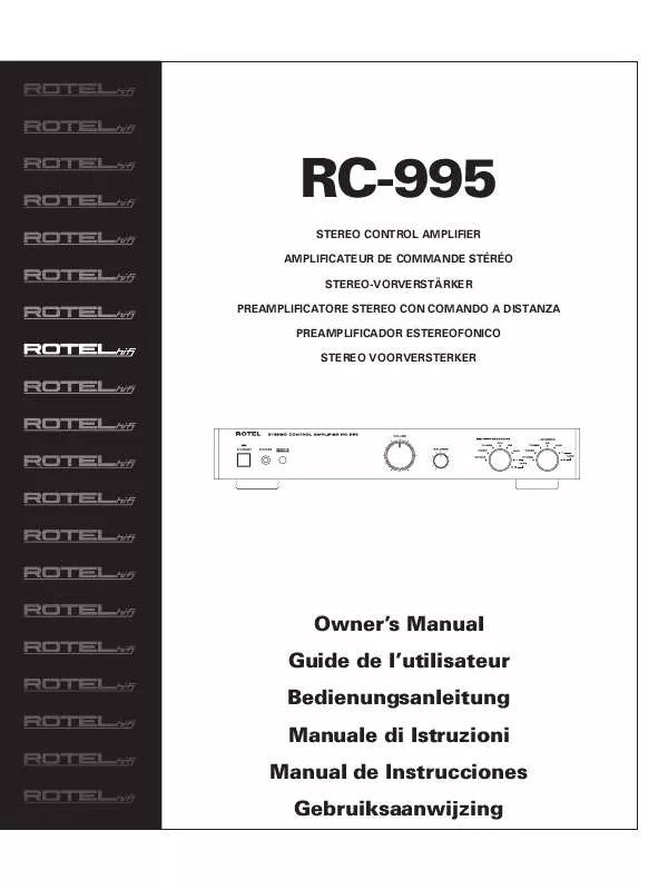 Mode d'emploi ROTEL RC-995