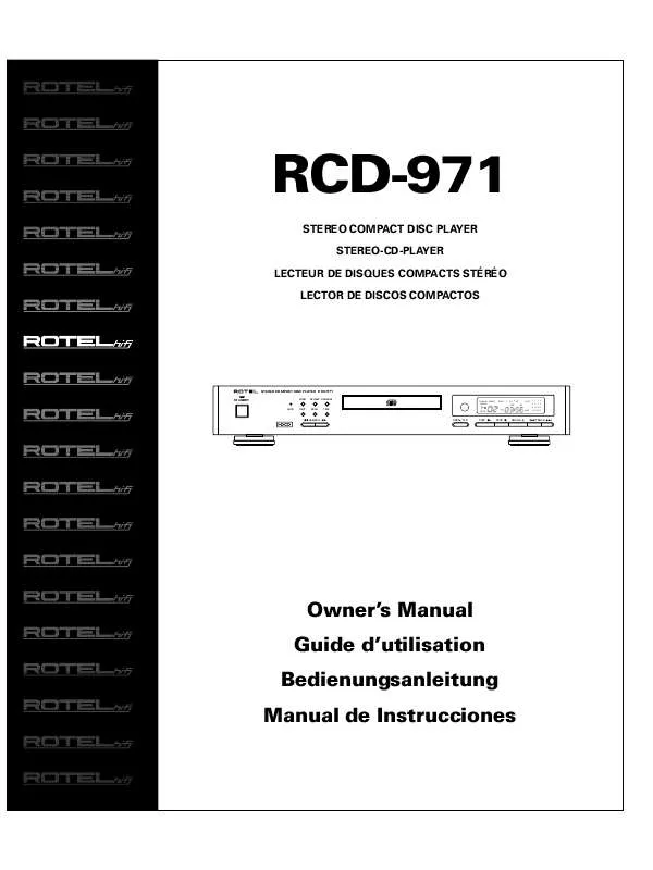 Mode d'emploi ROTEL RCD-971
