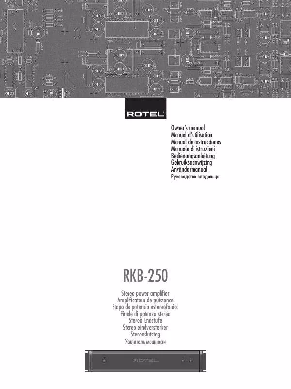 Mode d'emploi ROTEL RKB-250