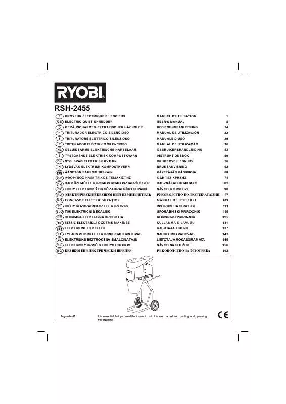 Mode d'emploi RYOBI RSH-2455