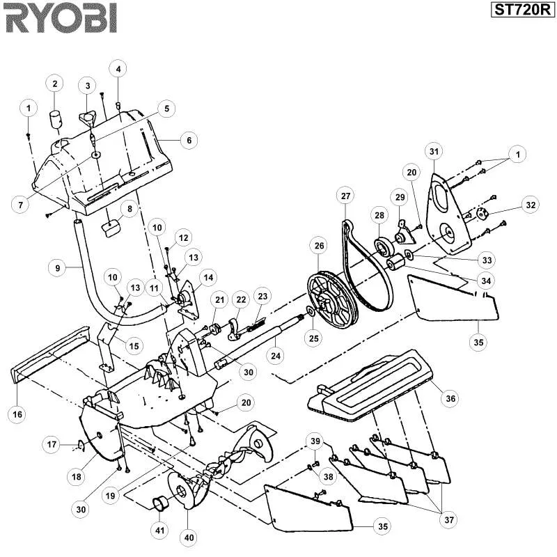 Mode d'emploi RYOBI ST720R