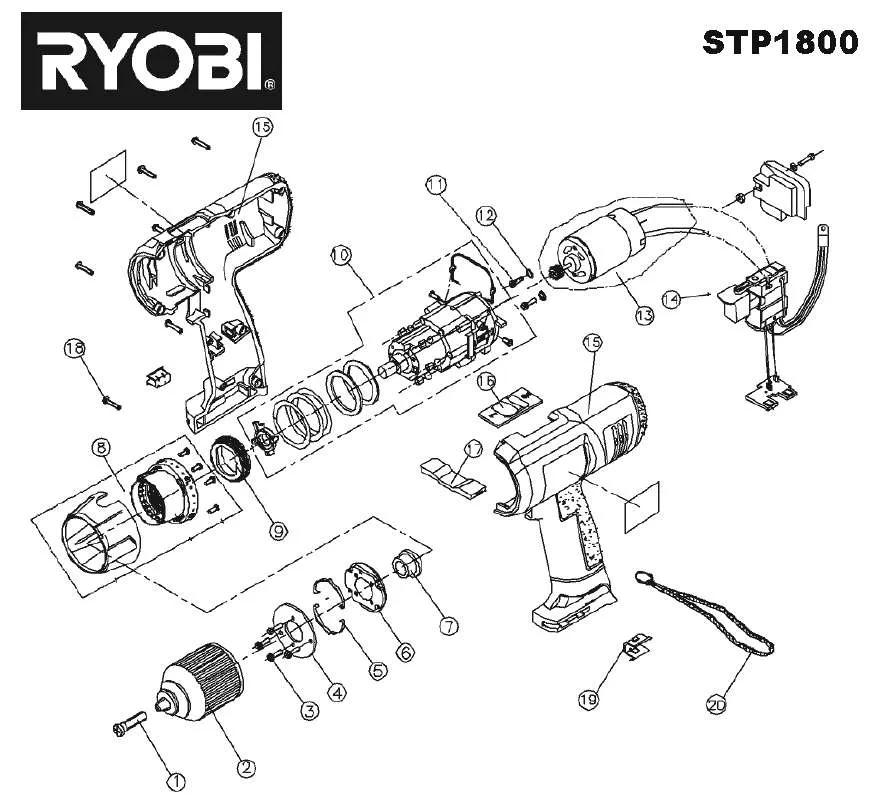Mode d'emploi RYOBI STP1800