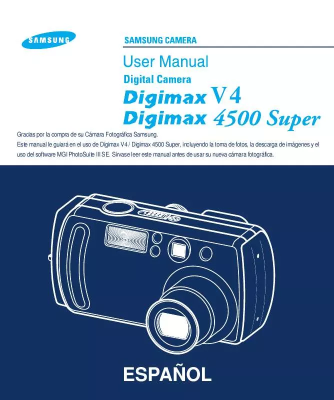 Mode d'emploi SAMSUNG DIGIMAX4500 SUPER