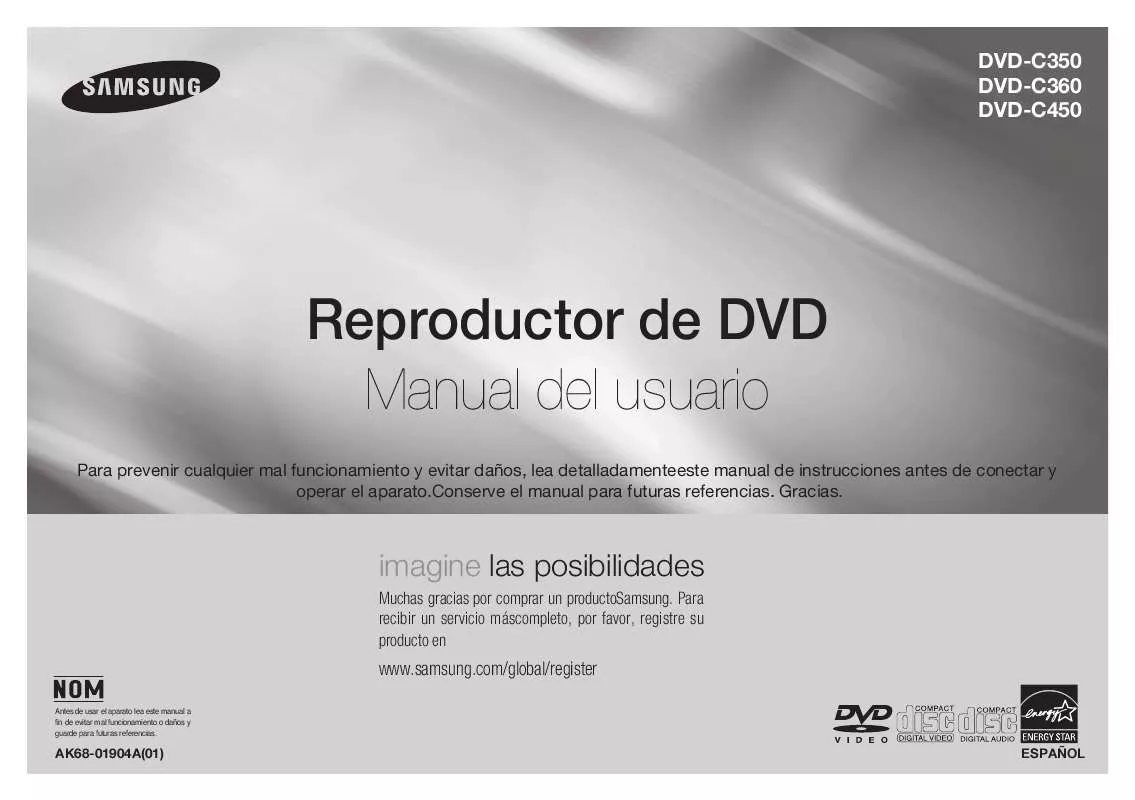 Mode d'emploi SAMSUNG DVD-C350K