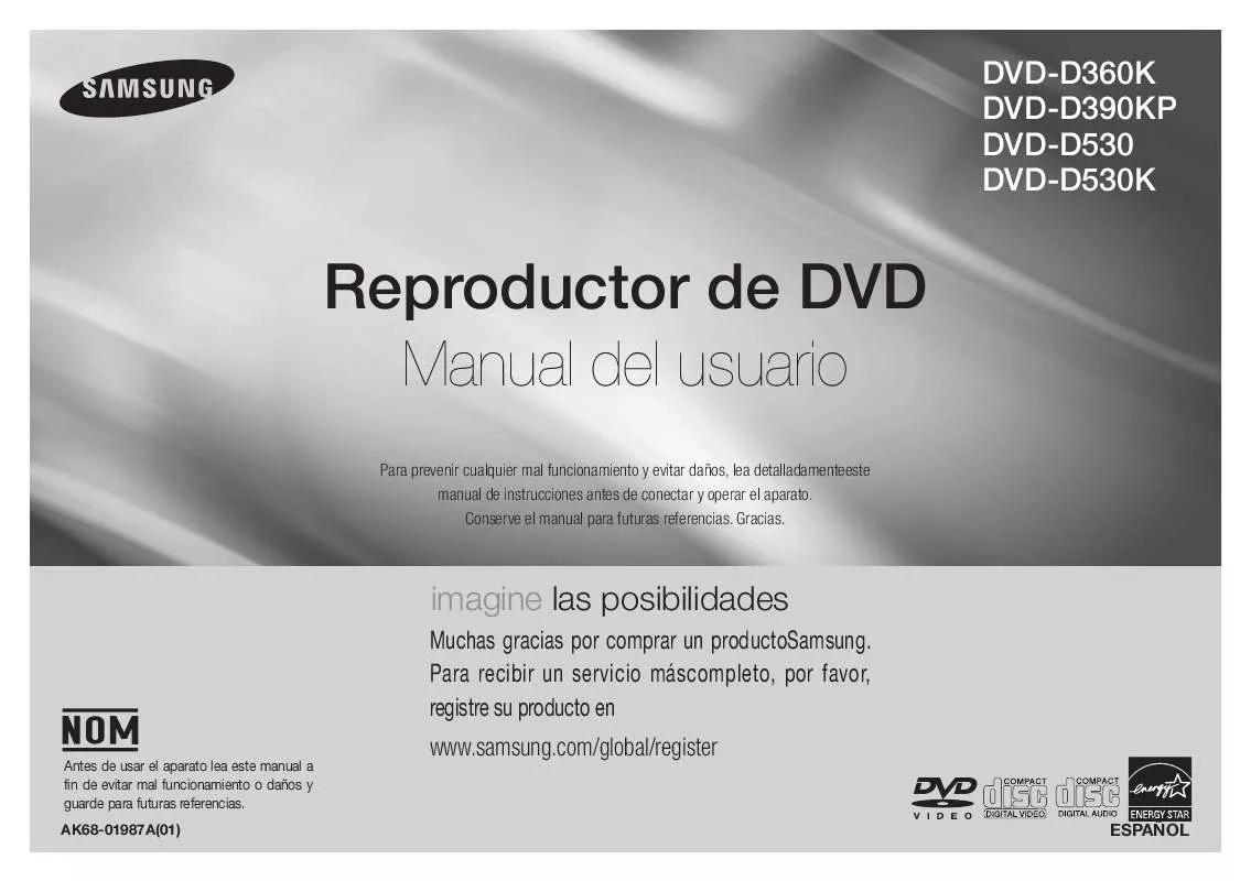 Mode d'emploi SAMSUNG DVD-D390KP