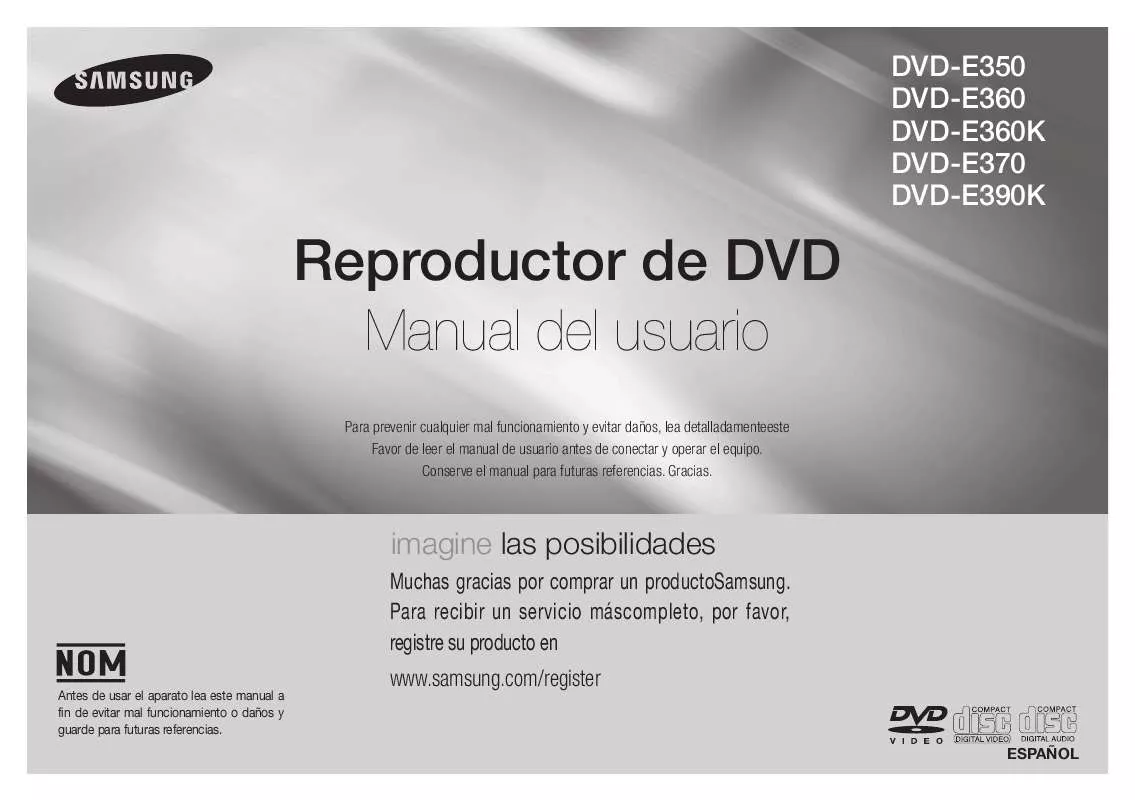 Mode d'emploi SAMSUNG DVD-E390KP