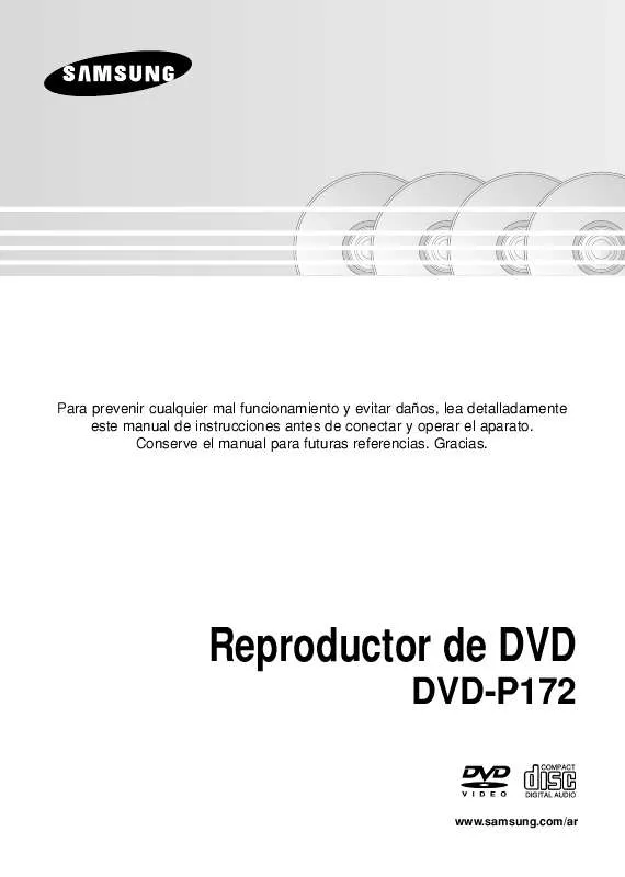 Mode d'emploi SAMSUNG DVD-P172
