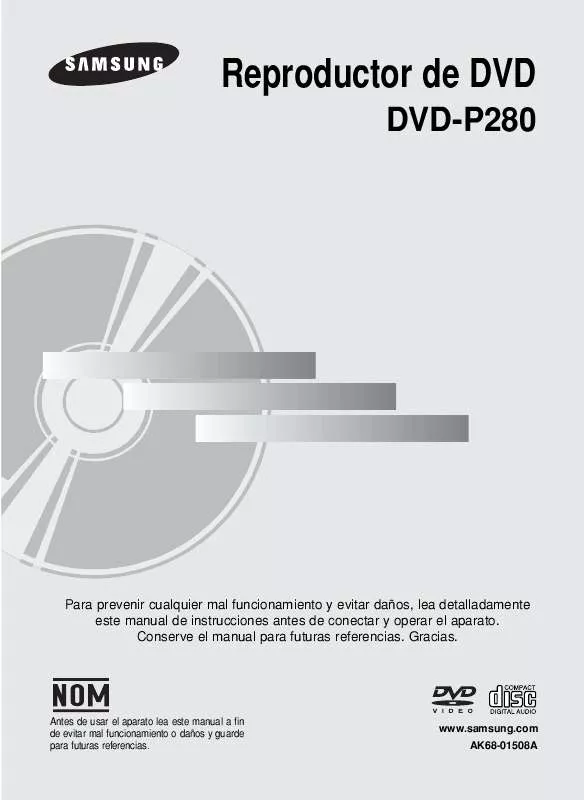 Mode d'emploi SAMSUNG DVD-P280