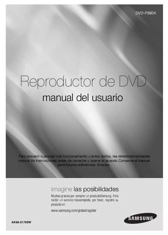 Mode d'emploi SAMSUNG DVD-P390K