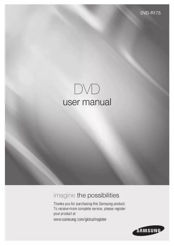 Mode d'emploi SAMSUNG DVD-R175
