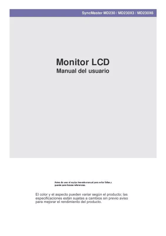 Mode d'emploi SAMSUNG SYNCMASTER MD230