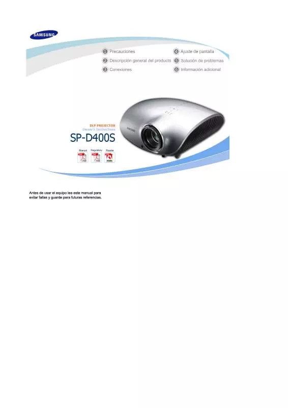 Mode d'emploi SAMSUNG SP-D400