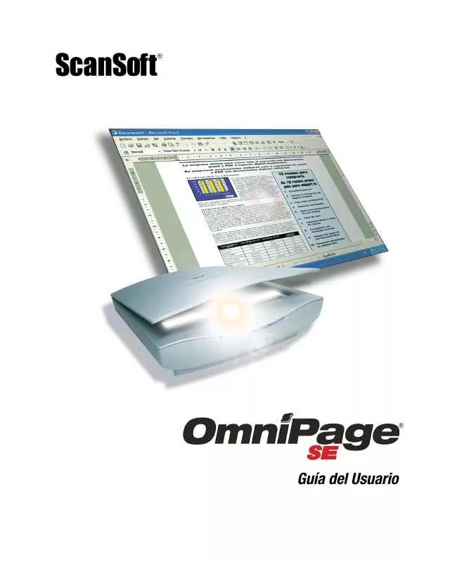 Mode d'emploi SCANSOFT OMNIPAGE SE