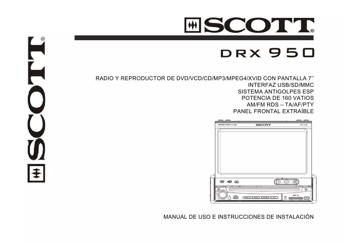 Mode d'emploi SCOTT DRX 950