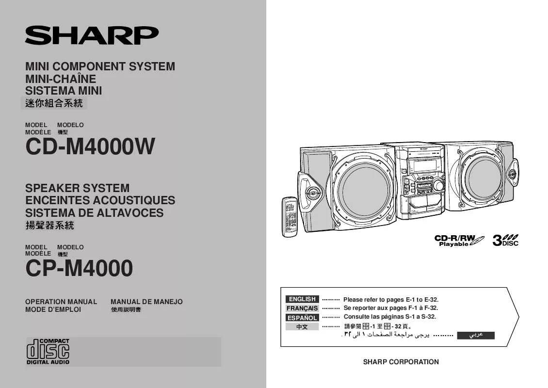 Mode d'emploi SHARP CD-M4000W