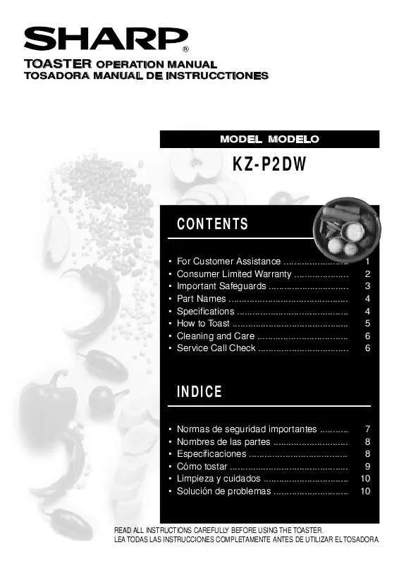 Mode d'emploi SHARP KZ-P2DW