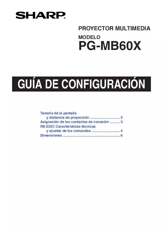 Mode d'emploi SHARP PG-MB60X