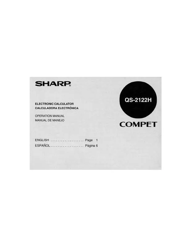 Mode d'emploi SHARP QS-2122
