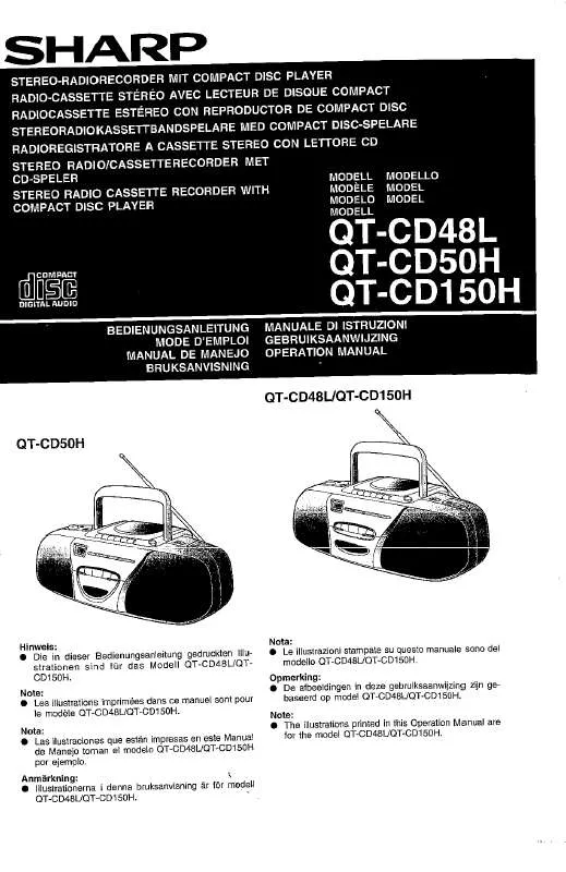 Mode d'emploi SHARP QT-CD48L/50H/150H