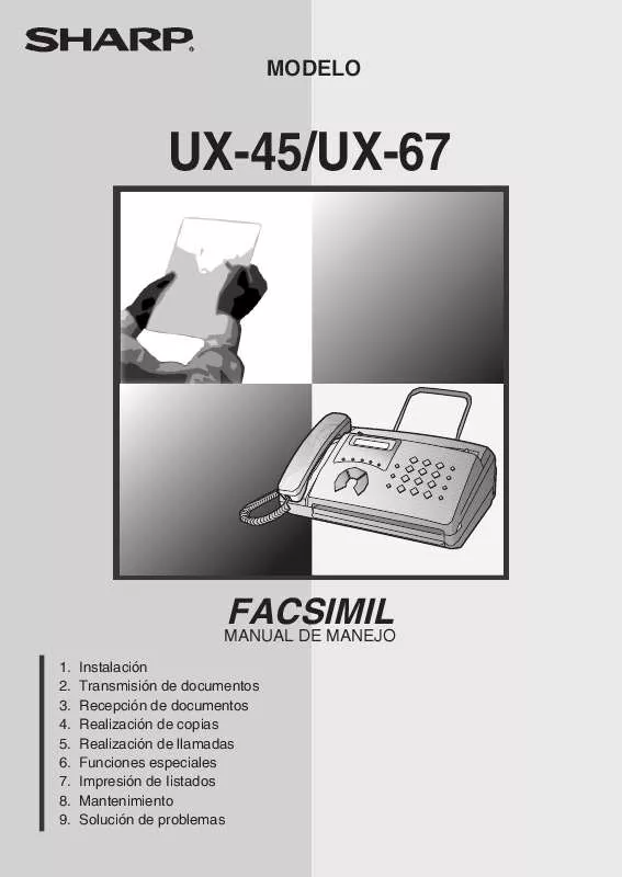 Mode d'emploi SHARP UX-67