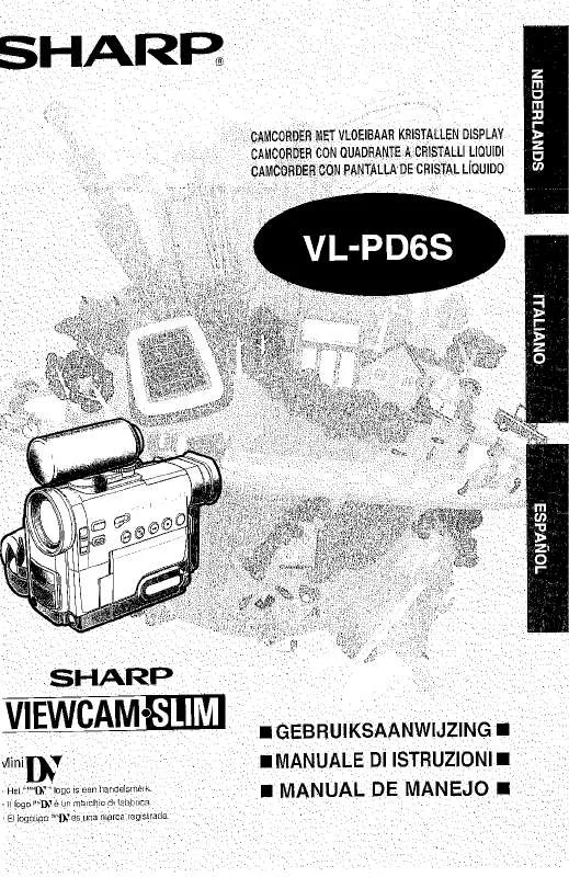 Mode d'emploi SHARP VL-PD6S