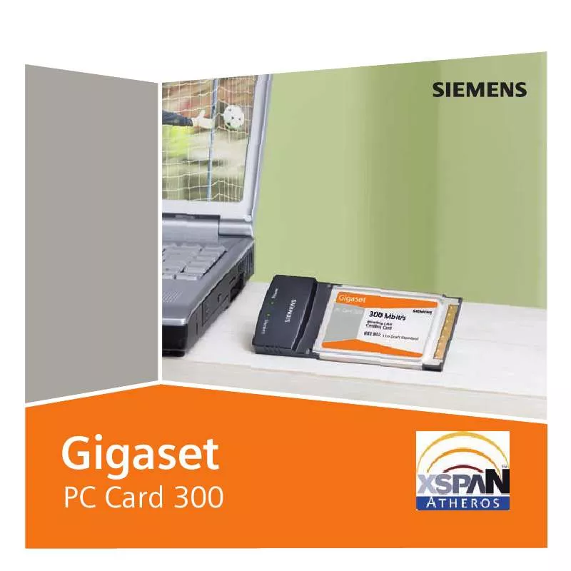 Mode d'emploi SIEMENS GIGASET PC CARD 300