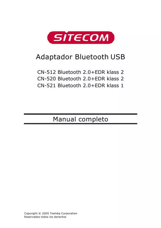 Mode d'emploi SITECOM ADAPTADOR BLUETOOTH USB CN-512