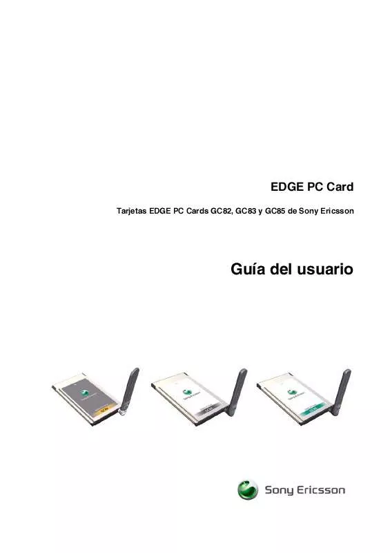 Mode d'emploi SONY ERICSSON GC85 EDGE-GPRS PC CARD