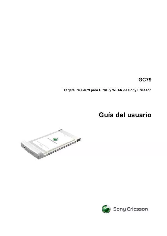 Mode d'emploi SONY ERICSSON GPRS-WIRELESS LAN PC CARD GC79