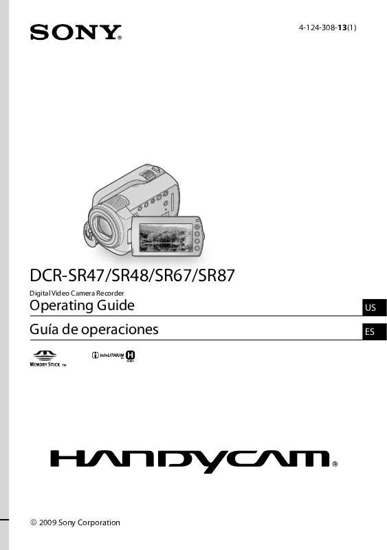 Mode d'emploi SONY HANDYCAM DCR-SR47