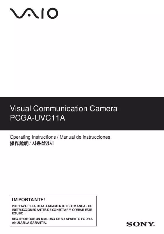 Mode d'emploi SONY VAIO PCGA-UVC11A