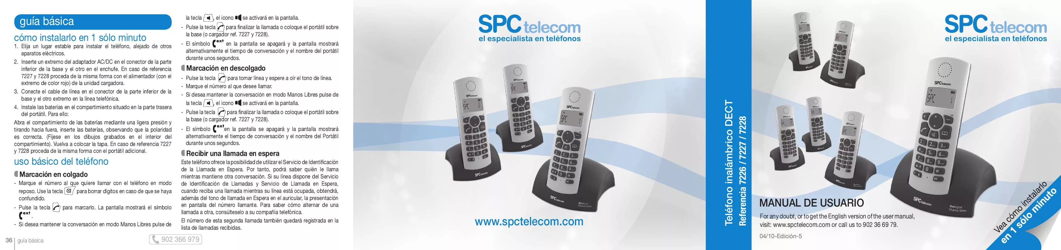 Mode d'emploi SPC TELECOM 7226