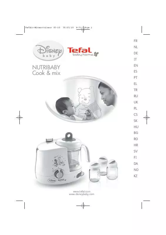 Mode d'emploi TEFAL BABY HOME NUTRIBABY
