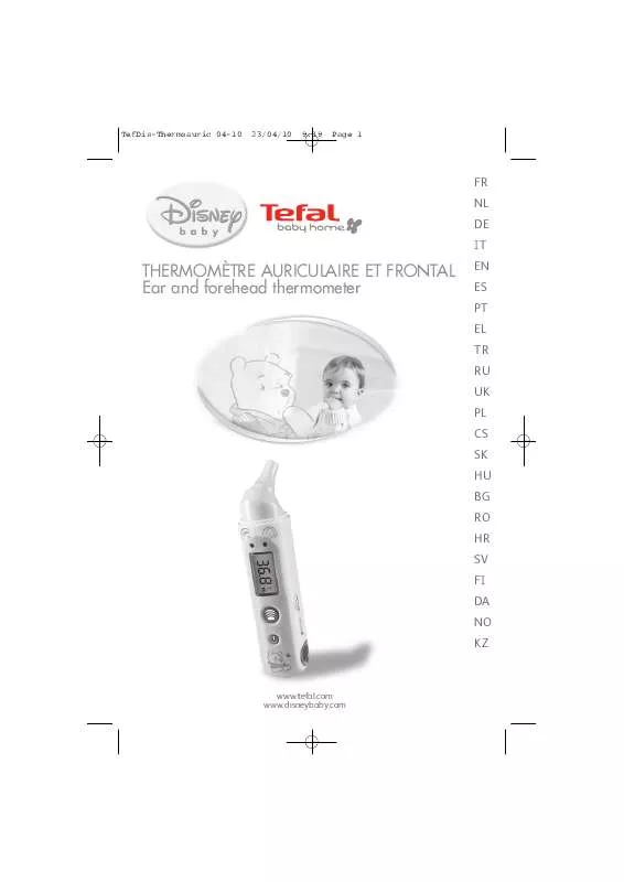 Mode d'emploi TEFAL BABY HOME EAR AND FOREHEAD THERMOMETER