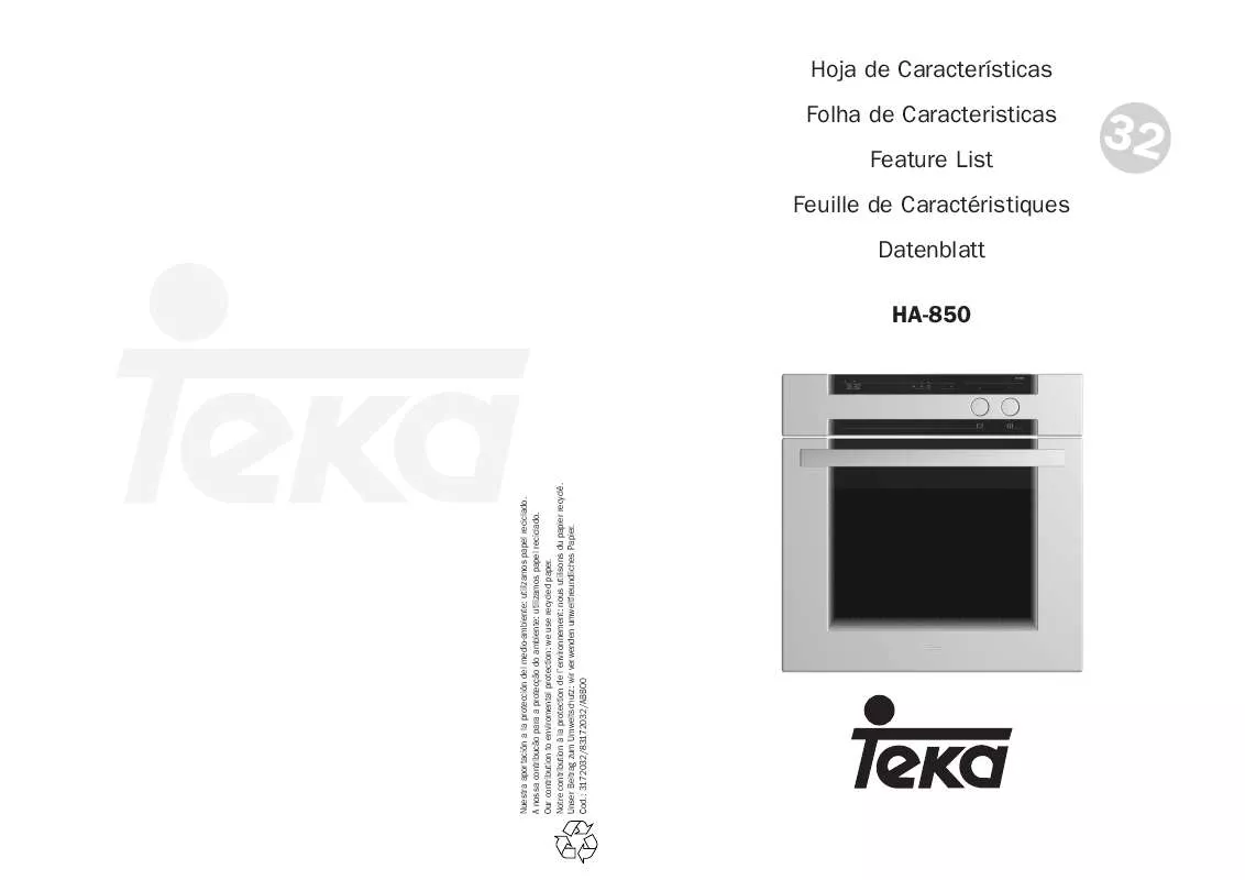 Mode d'emploi TEKA HA-850