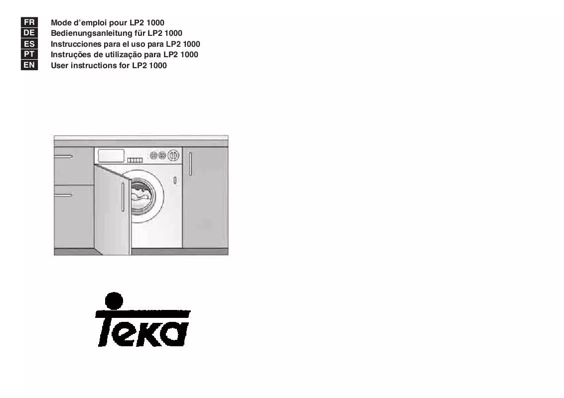 Mode d'emploi TEKA LP2 1000
