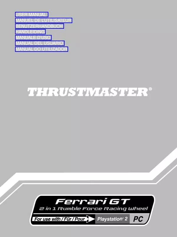 Mode d'emploi THRUSTMASTER GT 2-IN-1 RUMBLE FORCE